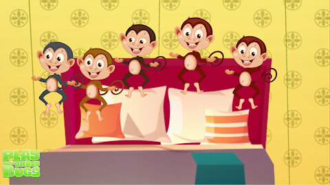 Five Little Monkeys Jumping on The Bed | Nursery Rhymes