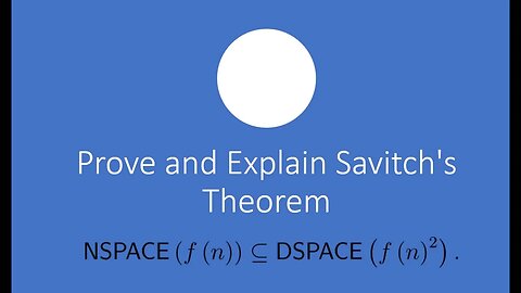 Prove and Explain Savitch's Theorem and non deterministic space