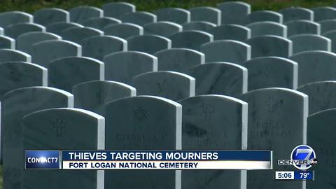 Thieves targeting mourners at local cemetery