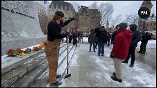 Veteran at Freedom Convoy Goes OFF On Canadian Media