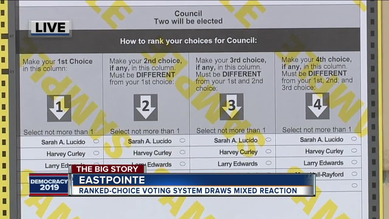 Eastpointe using ranked voting in today's election