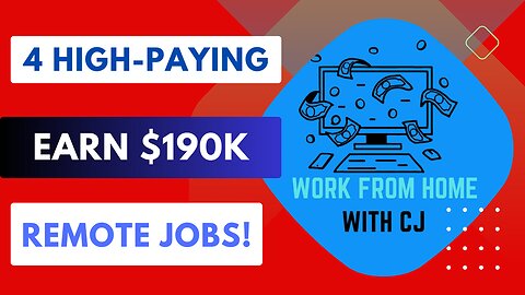 💰 Earn Up to $190,000/year! | 4 High-Paying Remote Jobs 2023 💼