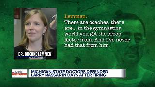 Days after Nassar's firing, MSU doctor said survivors 'went after the wrong guy'