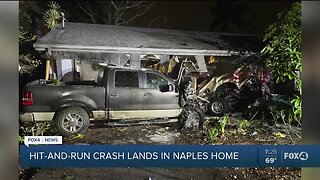 Hit-and-run crash lands in Naples home