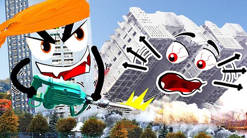 Extreme Dangerous Building Demolition | Construction Demolition | Lucky Doodles