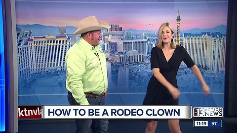 Justin "Rumpshaker" Rumford shares skills of how to be a rodeo clown