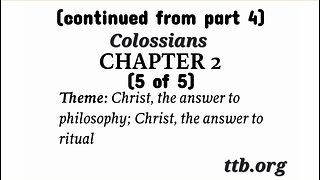 Colossians Chapter 2 (Bible Study) (5 of 5)