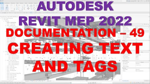 Autodesk Revit MEP 2022 - DOCUMENTATION - CREATING TEXT AND TAGS