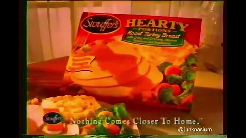 90s Stouffer's Commercial "Hungry 90's Teenager" (September 13, 1998) Turkey Dinner