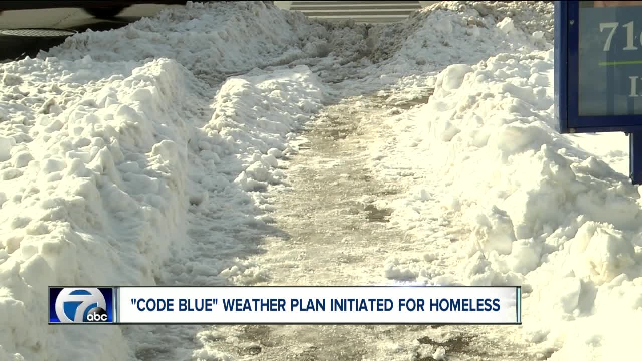 "Code Blue" Weather plan initiated for homeless