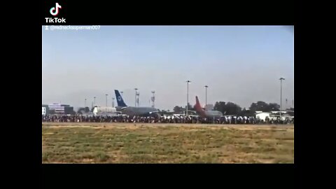 Kabul Airport source sends video of the current situation on the civilian side of the airfield