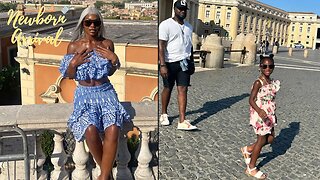 Former MLB Player Brandon Phillips & Wrestler Jade Cargill Travel To Rome Wit Daughter Bailey! 🛩