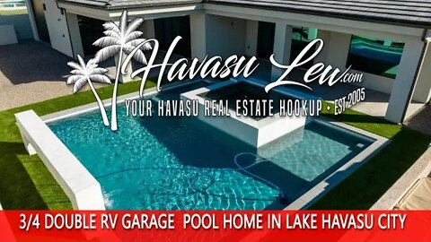 Lake Havasu New Double RV Garage Pool Home 1655 Linda Dr MLS 1022519
