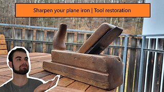 Sharpen your Wood Plane Iron | Under 3 minutes