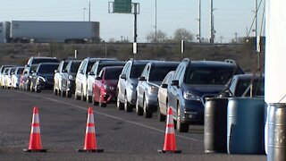 Drive-thru vaccination site up and running at Kino Sports Complex