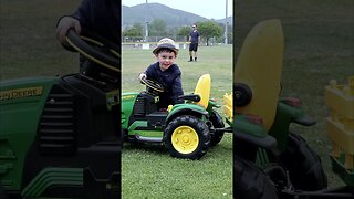 3 year old Daredevil Stunt Tractor Riding