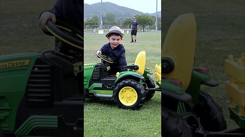 3 year old Daredevil Stunt Tractor Riding