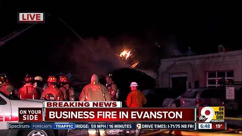 Fire guts auto body shop filled with cars on Dana Avenue in Evanston