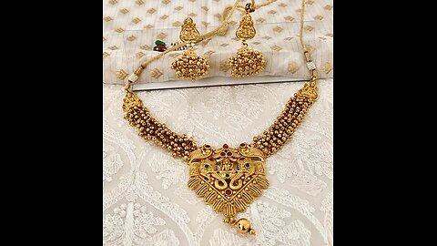 gold necklace design set #