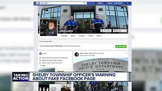 Fake Facebook account created using Shelby Township officer's photos in attempt to scam people