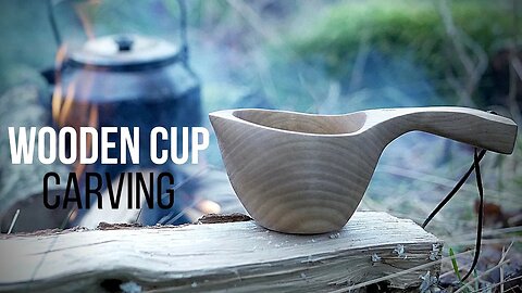 Making a WOODEN CUP! //Woodcarving