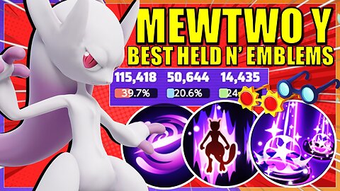 MEWTWO Y BEST BATTLE ITEMS AND EMBLEMS - Pokémon UNITE