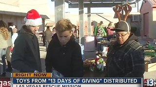Toys from 13 Days of Giving being distributes