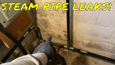 Steam Heating System Wet Return Multiple Water Leaks Piping Replaces Behind Basement Walls