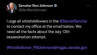 “I urge all whistleblowers in the @SecretService to contact my office at the email below..."