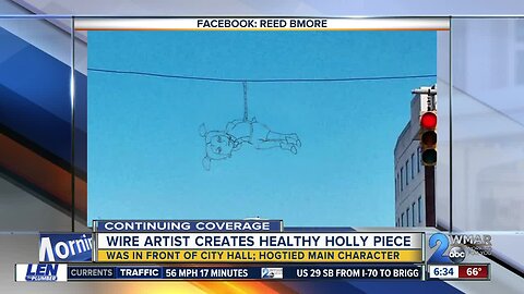 Wire artists creates Health Holly piece