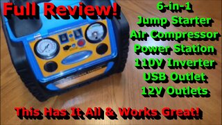 6-in-1 Jump Starter - Air Compressor - Power Station - Full Review