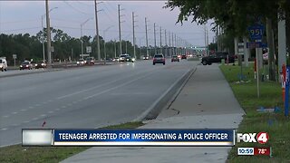 Teen arrested for impersonating law enforcement