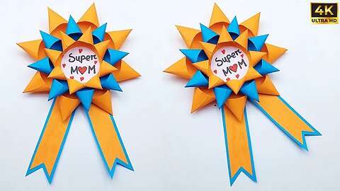 Mother's Day Craft Ideas - How to Make Mothers Day Badge | Handmade Crafts For School Projects