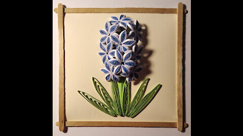 How to make a hyacinth wall decoration by quilling