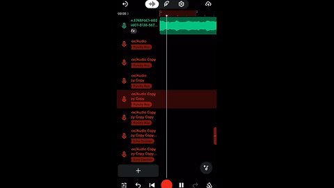 Making a song on BandLab using iPhone headphones.