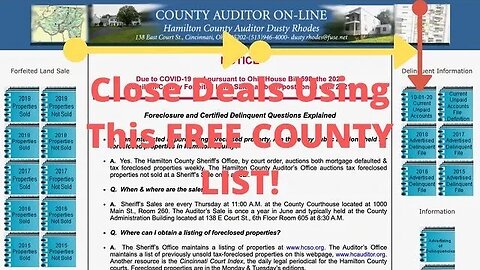 Hamilton County Sheriff Sale Pre-Foreclosure & Delinquent Tax List Breakdown #stepS2uccess