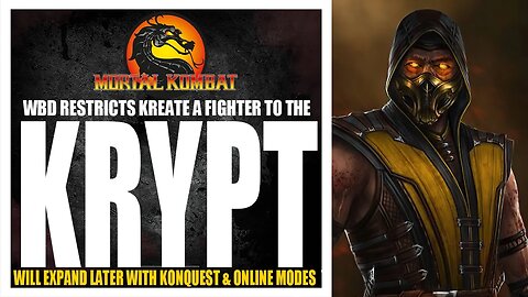 Mortal Kombat 12 Exclusive: WBD RESTRICTS NEW KREATE A FIGHTER MODE TO KRYPT ONLY! ( INSIDER LEAK)