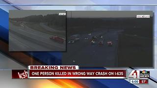 Wrong way crash kills driver on I-635