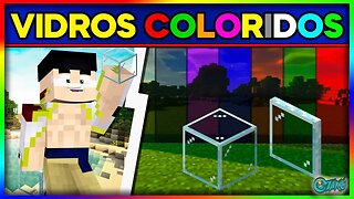 COMO FAZER VIDRO, VIDRAÇA (PAINEL DE VIDRO), E COLORIR NO MINECRAFT | TUTORIAL OTAKU DE HAKI #10