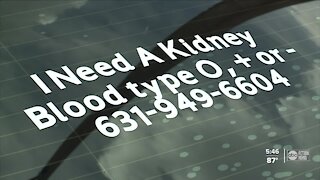 Woman uses car decal to find a donor for her second kidney transplant
