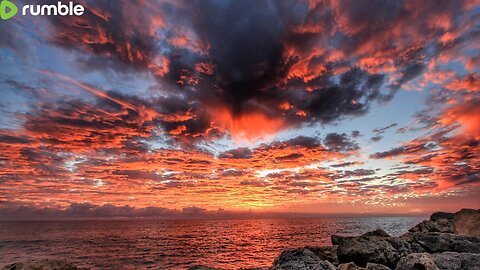 The beautiful sunrise at sea