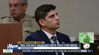 Trial for Navy sailor who drove truck over bridge