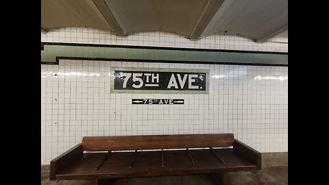 75th Ave subway station in Forest Hills, Queens. July 28, 2024.