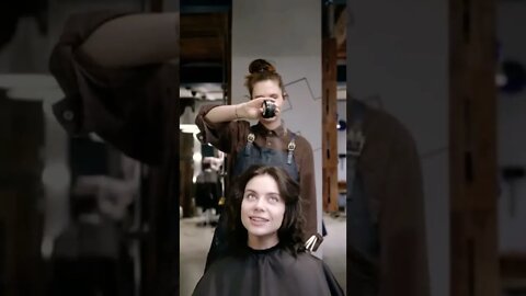 Billionairelifestyle A Woman Applying Dry Shampoo On A Clients Hair #shorts #ytshorts