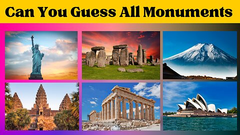 Challenging Quiz | "Guess the Monuments" Challenge! | Can you Guess All Monuments?