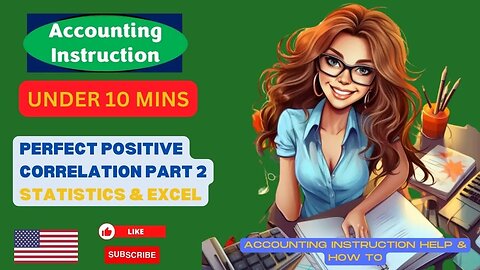 Perfect Positive Correlation Part 2 Statistics & Excel