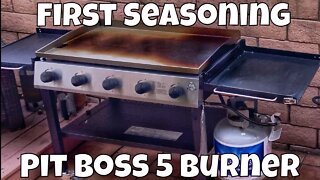 How To Season Pit Boss 5 Burner Griddle For The First Time | Flat Top Griddle