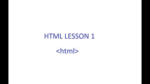 HTML Lesson 1 [HTML Tag]