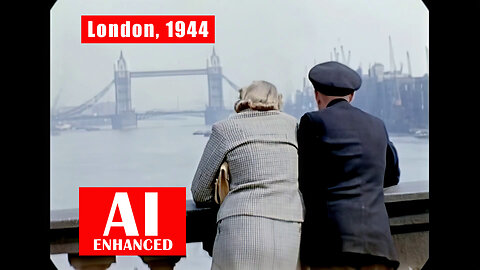 London Pre D-Day, 1944. AI Enhanced. Full Colour Documentary With Sound. Details RecoveredHD