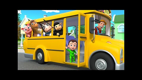 The Wheels on The Bus Song (Animal Version) _ Lalafun Nursery Rhymes & Kids Songs